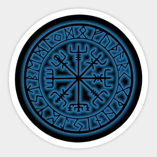 Vegvisir Ancient Runes Compass Of The Viking Sticker